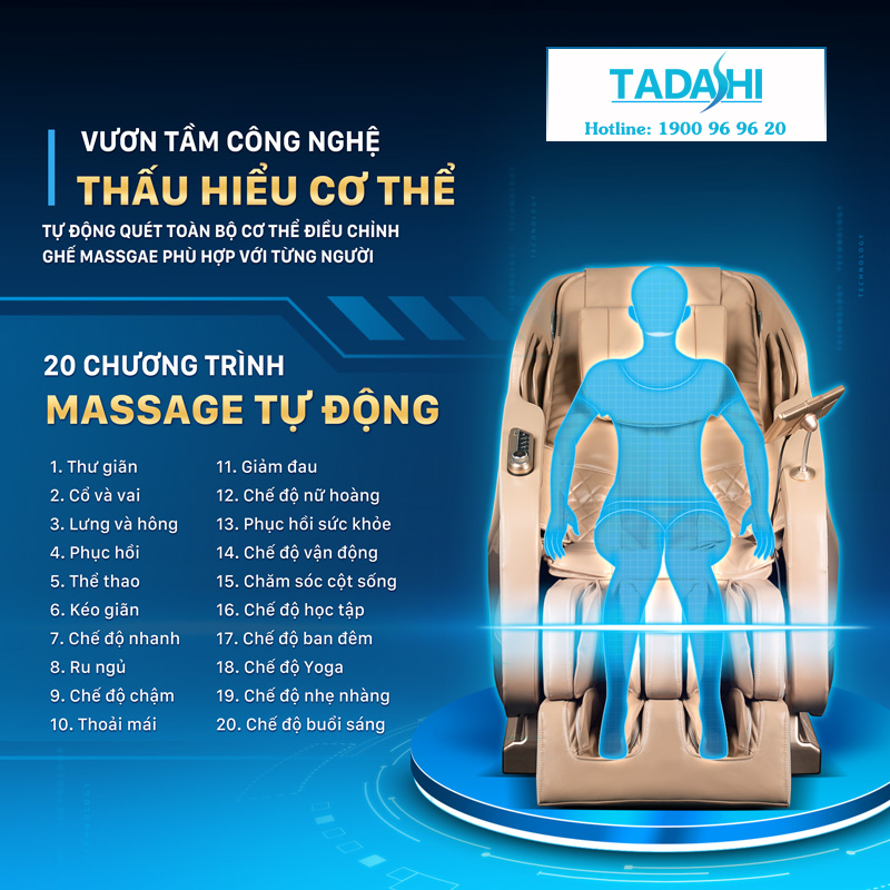 Ghế massage cao cấp TADASHI DKGM-30002T